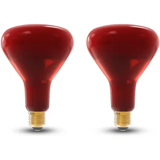 Calugy 2er Pack Infrarotlampe E27 250Watt | Infrarot | E27 Leuchtmittel | E27 Lampe