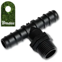 Bradas T-Stück mit AG 3/4" für Tropfschlauch 20 mm