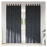vidaXL Verdunkelungsvorhänge 2 pcs Hellgrau 140 x 225 cm Samt