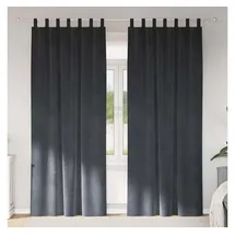 vidaXL Verdunkelungsvorhänge 2 pcs Hellgrau 140 x 225 cm Samt