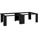 vidaXL Waschmaschinen-Podest 2 pcs Schwarz 127 x 54,5 x 32,5 cm Stahl