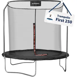 Hudora First Trampolin 250V 250 cm inkl. Sicherheitsnets rot/schwarz