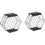 deluke Solar-Pflanzregal KURT 25 x 11 x 28,5 cm Schwarz
