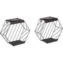 deluke Solar-Pflanzregal KURT 25 x 11 x 28,5 cm Schwarz
