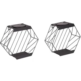 deluke Solar-Pflanzregal KURT 25 x 11 x 28,5 cm Schwarz