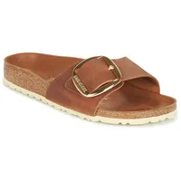 BIRKENSTOCK Damen Madrid Big Buckle Pantoletten, Cognac 1006525, 37 EU - 37 EU Schmal