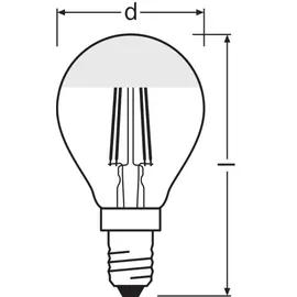 LEDVANCE LED-Kopfspiegellampe 4099854070037 4W E14 warmweiß 1 St.