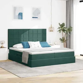 vidaXL Bett 180 x 200 cm Dunkelgrün
