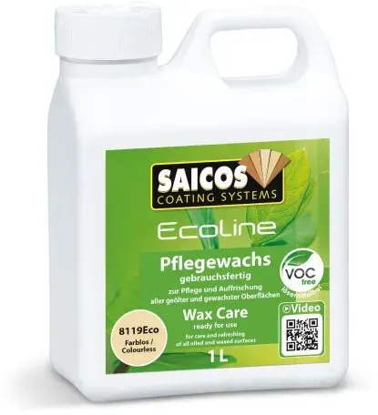 SAICOS Ecoline 8119Eco Farblos Pflegewachs 1 Liter