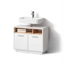 livinity® Waschbeckenunterschrank Temo 80 x 64 x 40 cm Weiß