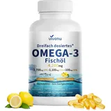 VivoNu Omega 3 Weichkapseln - 360 Kapseln - 4200mg Fischöl mit 3900mg Omega-3, 2700mg EPA, 1100mg DHA & 100mg DPA pro Portion - aus nachhaltigem Fischfang