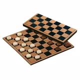 Philos Dame-Set - klappbares Holzspielbrett - bedruckt