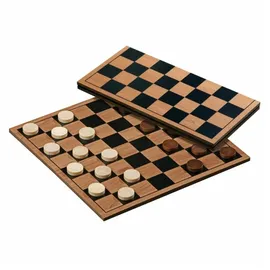 Philos Dame-Set - klappbares Holzspielbrett - bedruckt