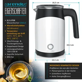 Arendo Single weiß