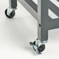 Zeller Küchenrollwagen, MDF/Bambus, grau