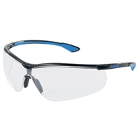 uvex sportstyle Schutzbrille, antireflex, Federleichte Arbeitsschutzbrille in sportivem Design, Farbe: schwarz / blau