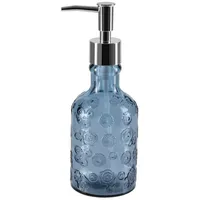 Spirella Seifenspender Carlita Glas Flüssigseifen-Spender 300ml Blau
