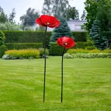 Bienentränke Blume Metall Gartenstecker Vogeltränke Winterfest Insektentränke Gartenstatuen Figuren Deko Bienenbäder Schmetterlingstränke Vogelfutterstation Outdoor Wasser Futterspender (Q)