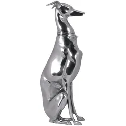 Kadima Design Handgefertigte Aluminium Skulptur eines Windhundes, detaillierte Formgebung, robust und langlebig für stilvolle Dekoration