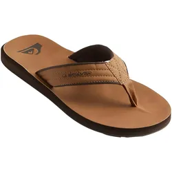 Zehentrenner QUIKSILVER "CARVER NUBUCK", Gr. 43, braun (hellbraun), Synthetik, sportlich, Schuhe Zehentrenner