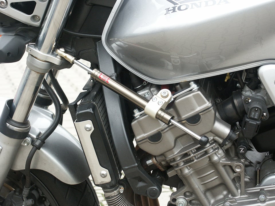 LSL Stuurdemperset, Honda Hornet 900, titanium, zilver