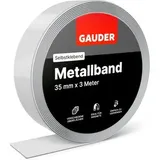 Gauder Metallband, weiß, Ferroband, selbstklebend, 1mm Stärke, 35 mm) x 3 m