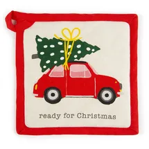 Excelsa Ready for Christmas Topflappen, 20 x 20 cm, Futter 100% Baumwolle, Füllung aus Polyester