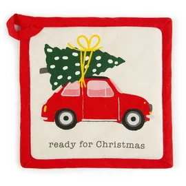 Excelsa Ready for Christmas Topflappen, 20 x 20 cm, Futter 100% Baumwolle, Füllung aus Polyester