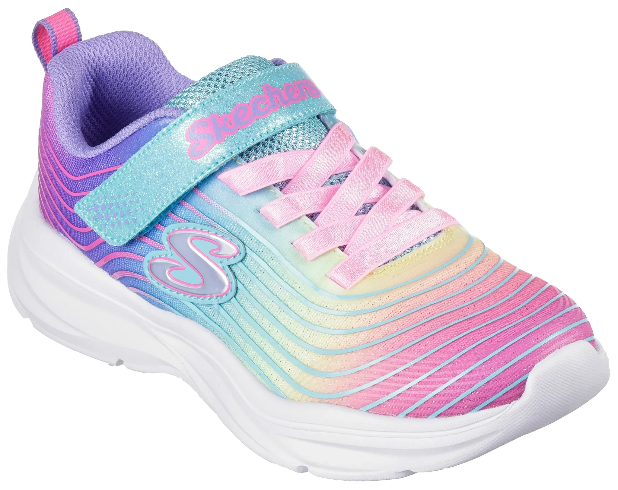 Sneaker »POWER JAMS - PASTEL SPEED«, Slip-On Sneaker, Klettschuh mit Regenbogen-Farbverlauf und Glitzer, Gr. 35, regenbogen, , 37511006-35