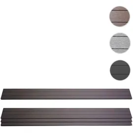 MCW Windschutz 180 x 100 cm Anthrazit WPC 4 St.