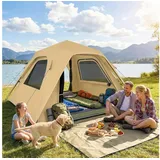 Outsunny Familienzelt Instant-Pop-Up Khaki