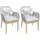 Proregal Gartenstuhl 58 x 59 x 85 cm hellgrau 2 St.