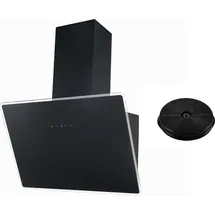 Respekta Dunstabzugshaube Schräghaube 60 cm Schwarz mit Filter Respekta