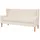 vidaXL Sofa 3-Sitzer Stoff Cremeweiß