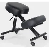 Ergonomischer Kniestuhl Bürohocker Metall und Kunstleder Balancesteel Lux