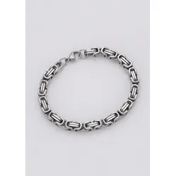 Edelstahlarmband FIRETTI "Schmuck Geschenk, Königskettengliederung, 6,7 mm" Gr. 21, silber (edelstahlfarben), Armbänder, Herren, 21, Edelstahl