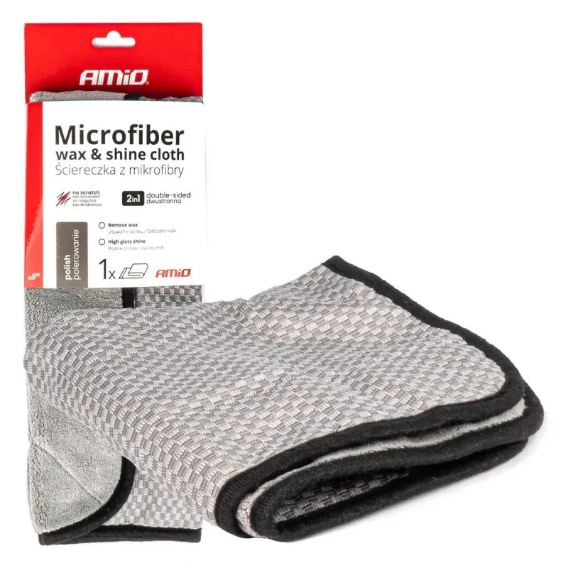 Beidseitiges Mikrofaser-Tuch 2-in-1 zum Polieren und für Glanz am Auto, 40 x 40 cm