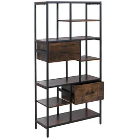 MCW MCW-P11 Büroschrank 150 x 81 x 33 cm Dunkelbraun
