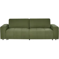 Schlafsofa INNVIK Stoff Grün mit Stauraum 3-Sitzer
