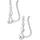 Elli Ohrstecker Ohrklemme Earclimber Kristalle von Swarovski silber 925 Sterling Silber onesize