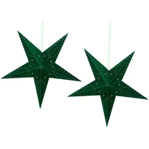 Beliani Papierstern 60 cm smaragdgrün