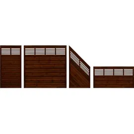 Andrewex Sichtschutzelement 180 x 180 cm Braun/Holz