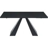 Esstisch ausziehbar - 6 bis 10 Personen - Sicherheitsglas, Keramik & Metall - Marmor-Optik Schwarz - LOZIPA von Pascal MORABITO - Schwarz