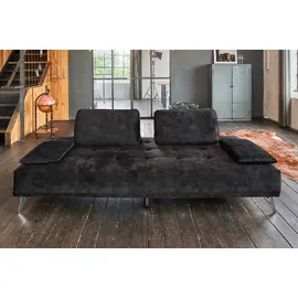 KAWOLA Schlafsofa Wiolo Velvet anthrazit