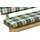 DEGAMO Bankauflage 195 x 60 x 10 cm grün/beige kariert 2-tlg.