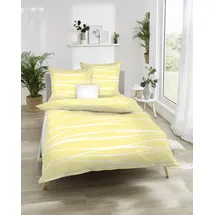 KAEPPEL Motion Mako-Satin gelb 155 x 220 cm + 80 x 80 cm