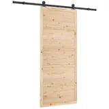 vidaXL Schiebetür rechts 100 x 208 cm braun