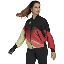 adidas Team Deutschland Olympia 2020 Podium Jacke Damen GF0318 - black/glory red/frozen yellow 32