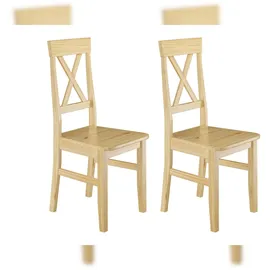 Erst-Holz Küchenstühle Doppelpack Massivholzstühle 2x Esszimmerstuhl Kiefer 90.71-23-D