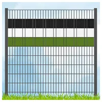 zaun|zu® Sichtschutzstreifen 200 x 5 cm Schwarz/Weiß/Grün Kunststoff